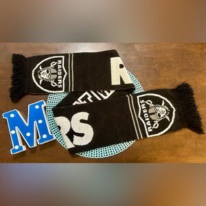 Las Vegas Raiders Black and White "Club Seat Member" 54" Scarf, used